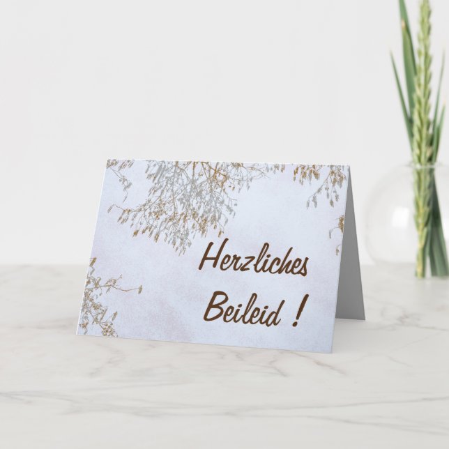 Carte Mes sincères condoléances ! (Devant)