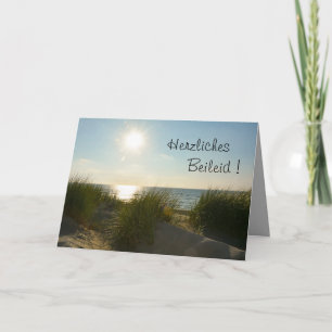 Carte Mes sincères condoléances ! À la plage