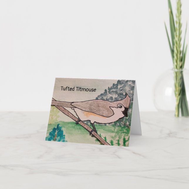 Carte Mésange à tête noire  (Devant)