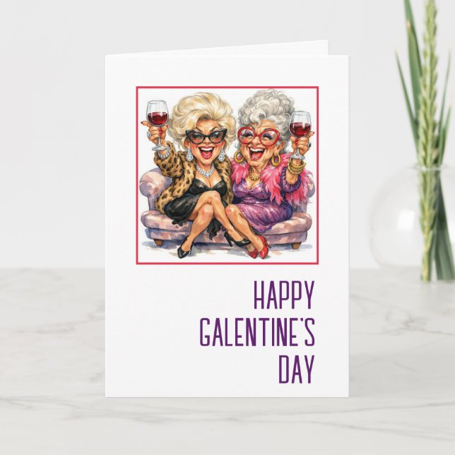 Carte Mesdames glamour de la Saint-Galentin (Devant)