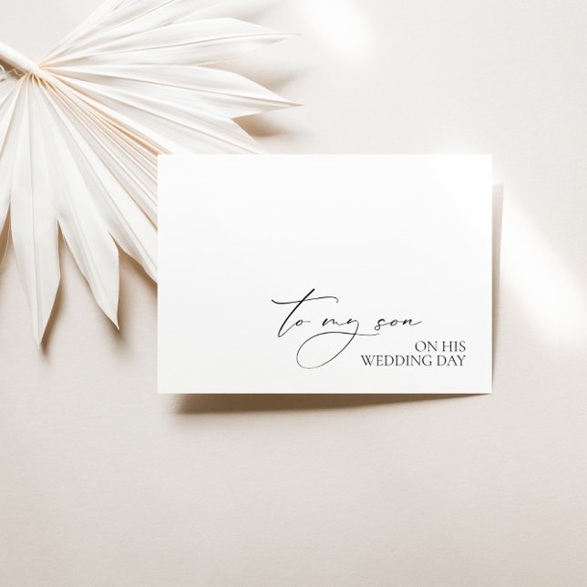 Carte Message "À Mon Fils Le Jour De Son Mariage" (Créateur téléchargé)