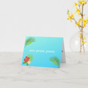 Carte Message d'accueil personnalisable Island Escape