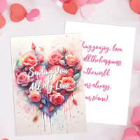 Message d'amour floral artistique romantique sincè