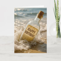 Message d'anniversaire dans une bouteille