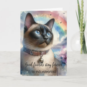 Carte Message de sympathie pour chat empreint de sincéri