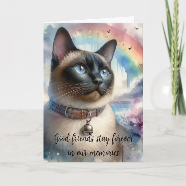 Carte Message de sympathie pour chat empreint de sincéri (Devant)