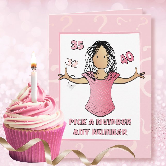 Carte Message drôle pour les 40 ans d'une femme de dessi (Créateur téléchargé)