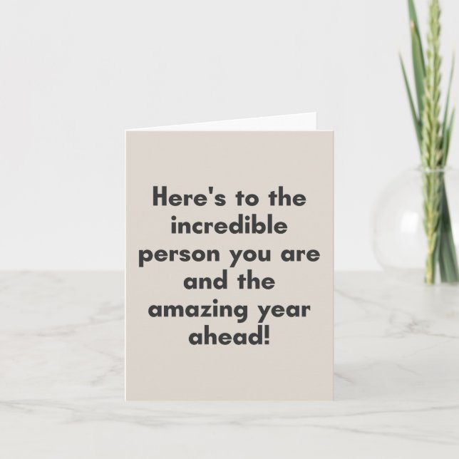 Carte Message Encourageant Inspiration Minimaliste Crème (Devant)