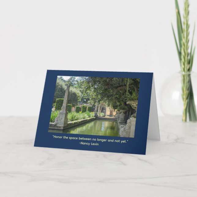 Carte Message Inspirant Jardins Vizcaya (Devant)