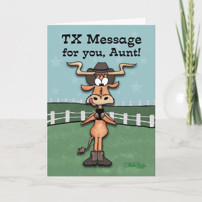 Carte Message Longhorn TX (Devant)
