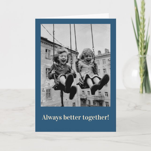 Carte Message mignon pour les meilleures amies (Devant)
