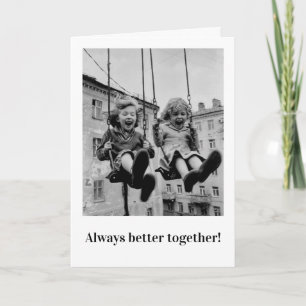Carte Message Mignon pour Meilleures Amies