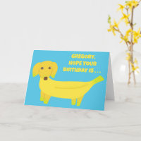 Message personnalisé Banana Dog Funny Anniversaire