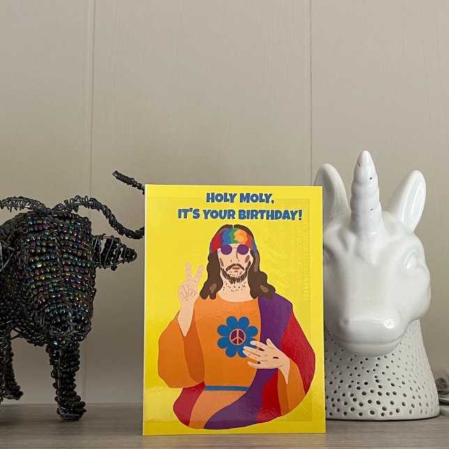 Carte Message personnalisé Hippie Jésus Anniversaire (Créateur téléchargé)