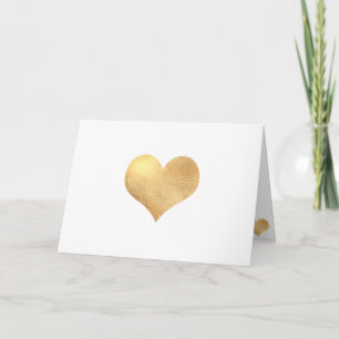 Carte Message PixDezines Faux Gold Heart/DO-IT-YOURSELF