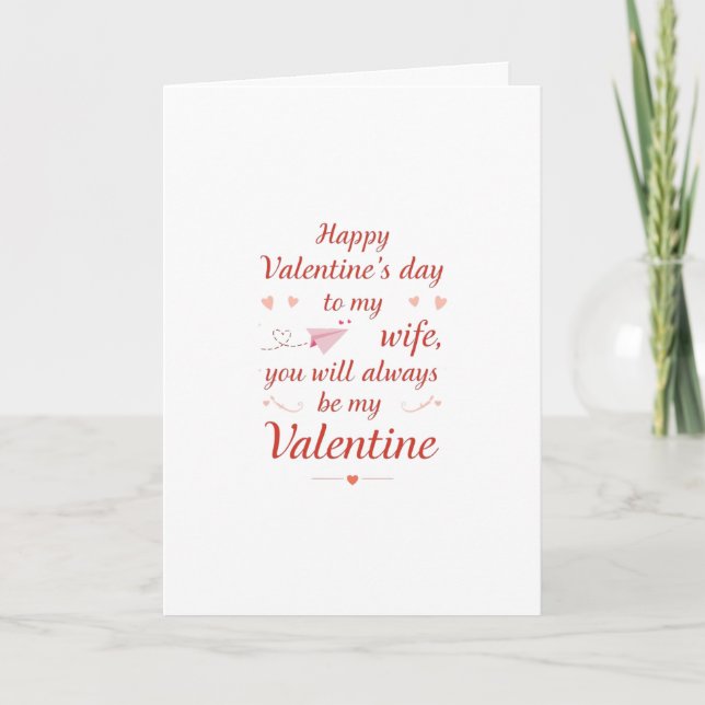 Carte Message romantique de la Saint-Valentin pour femme (Devant)
