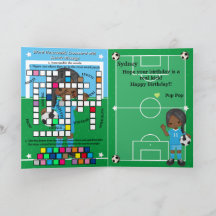 Message secret de football pour filles Joyeux Anni