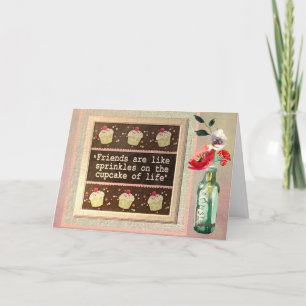 Carte Message spécial ami Floral Anniversaire