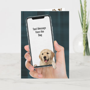 Carte Message texte d'anniversaire du chien