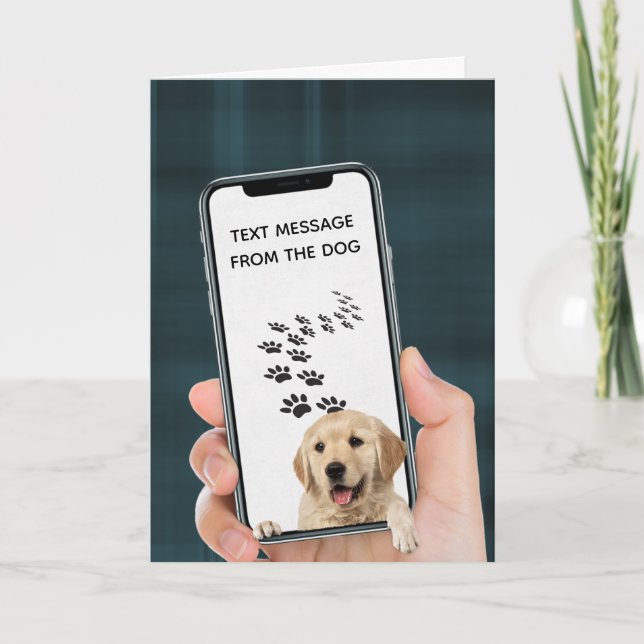 Carte message texte d'anniversaire sur téléphone portabl (Devant)