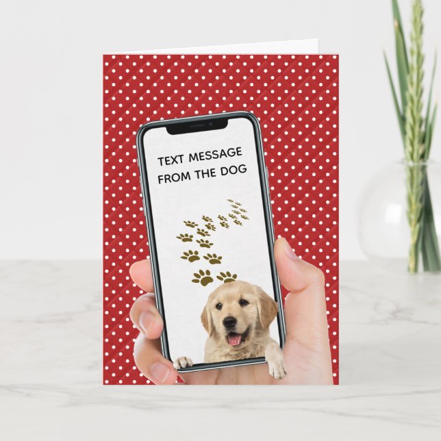 Carte message texte d'anniversaire sur téléphone portabl (Devant)