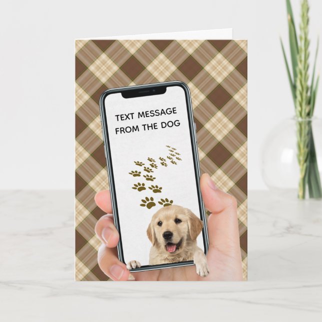 Carte message texte d'anniversaire sur téléphone portabl (Devant)