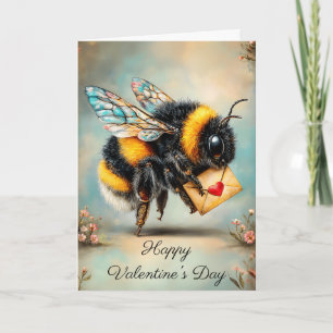 Carte Messager de l'amour des abeilles vintage