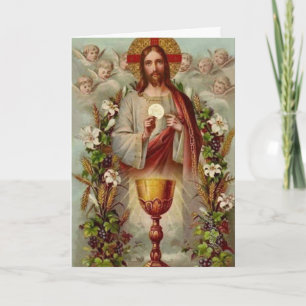 Carte Messe Catholique Traditionnelle Offrant Le Coeur S