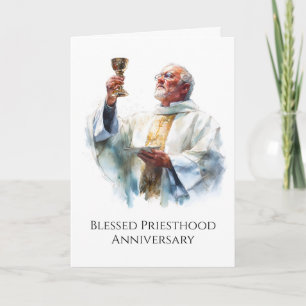 Carte Messe de célébration de l'anniversaire du sacerdoc