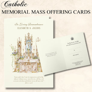 Carte Messe de la sympathie catholique offrant Mémorial