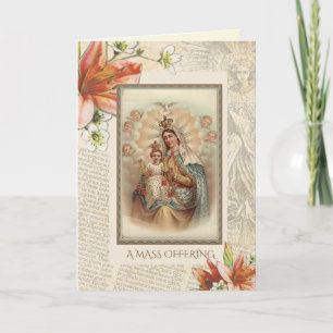 Carte Messe de Requiem catholique de sympathie offerte à