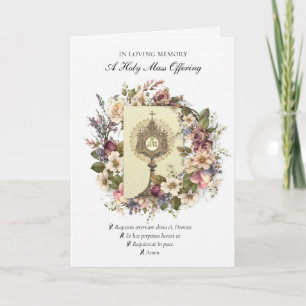 Carte Messe de sympathie catholique Offrande Eucharistie