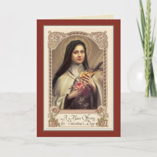 Carte Messe Sainte-Thérèse Offrant Saint-Valentin