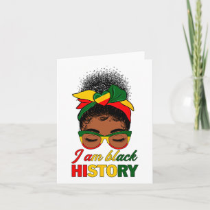 Carte Messy Bun Cheveux Je Suis Noir Histoire Africaine