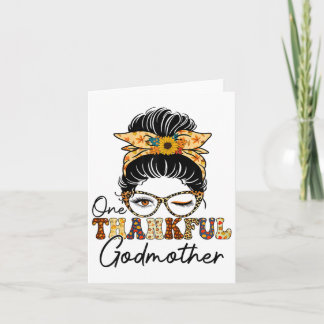 Carte Messy Bun One Thankful Godmère Automne Merci