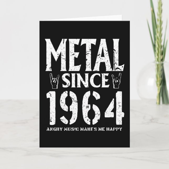 Carte Metal Gift Birthday Vintage 1964 (Devant)