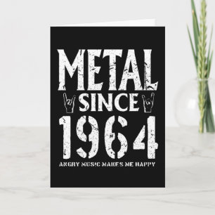 Carte Metal Gift Birthday Vintage 1964