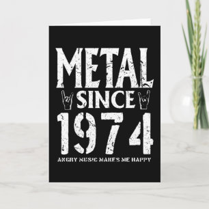 Carte Metal Gift Birthday Vintage 1974