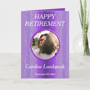 Carte Métal pourpre décoratif 1 photo collage Retraite