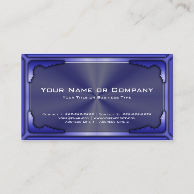 Carte métallique Hi Tech Faux Version 1 avec photo (Devant)