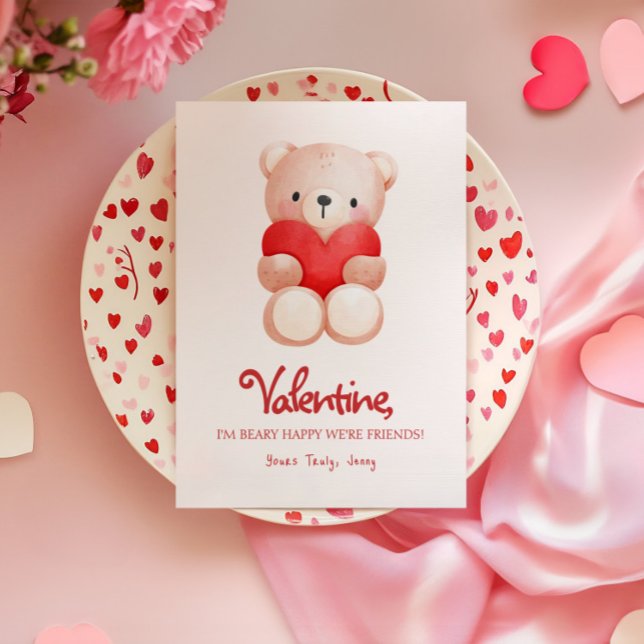 Carte Mete Beary Salutation Heureuse Sainte-Valentin (Créateur téléchargé)