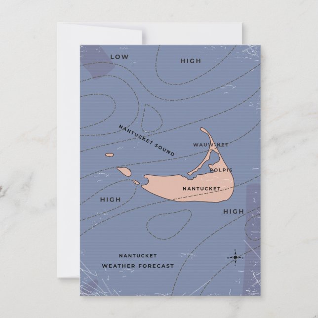 Carte météo de Nantucket États-Unis (Devant)