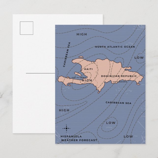 Carte météo d'Hispaniola (Devant / Derrière)