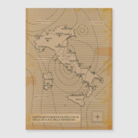 Carte météo vintage de l'Italie, Scilly et Sardaig