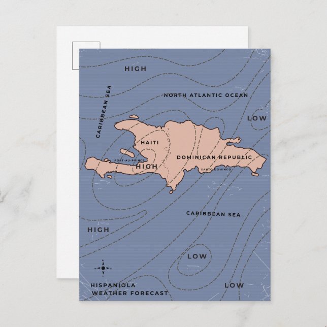 Carte météorologique d'Hispaniola (Devant / Derrière)