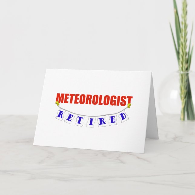 CARTE MÉTÉOROLOGUE RETRAITÉ (Devant)