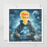 Mets mon visage dans l'image, amateur d'ordinateur