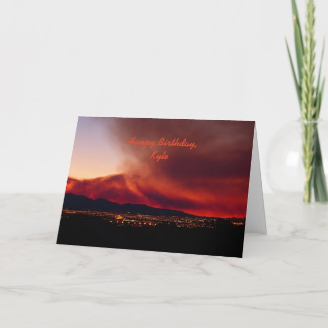 Carte Mettez le monde en feu sur vos voeux d'anniversair (Devant)