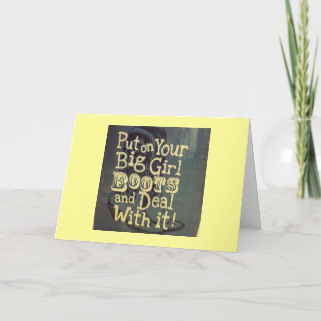 CARTE METTEZ VOS GRANDES BOOTS DE FILLES SUR/TRAITER AVE (Devant)