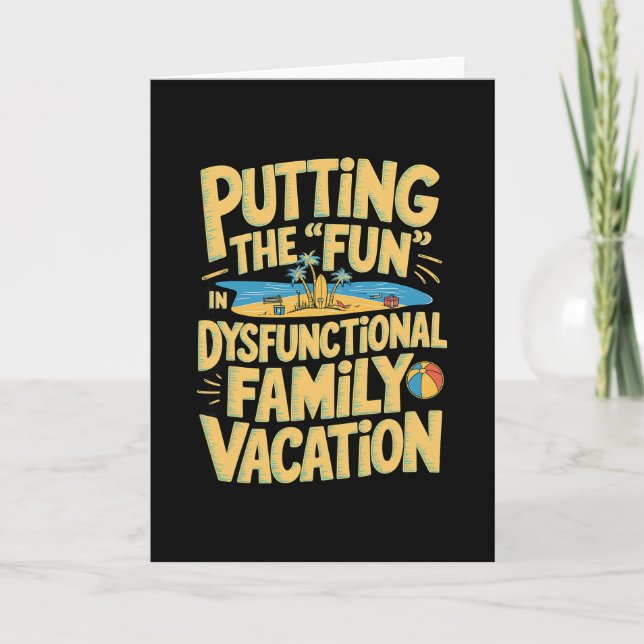 Carte Mettre l'amusement dans les vacances dysfonctionne (Devant)